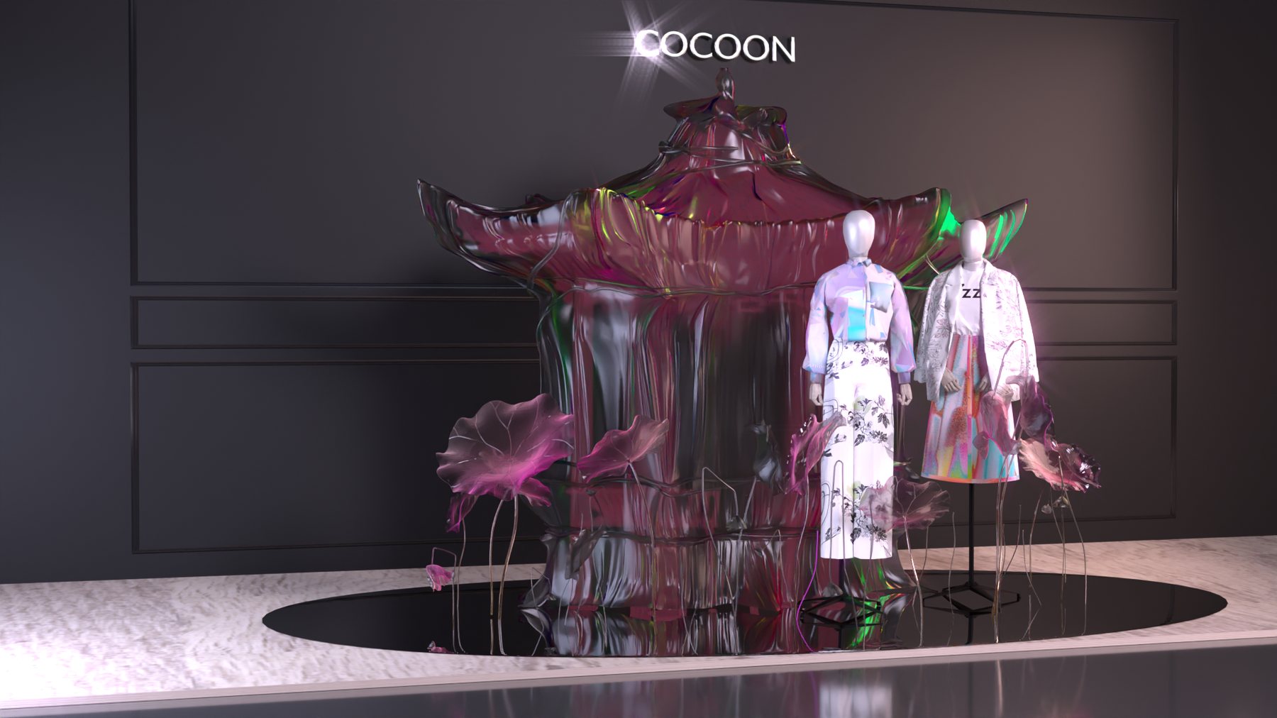 COCOON 凉亭的外衣 装置现场